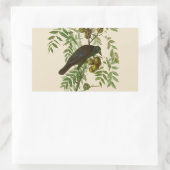 Sticker Rectangulaire Impression d'oiseau Grackle violet d'Audubon Botan (Sac)