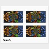 Sticker Rectangulaire Impression d'une éclatement de couleur Abstraite (Feuille)