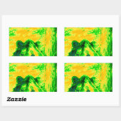 Sticker Rectangulaire Impression Fluorante Lion Art Vision Night (Feuille)