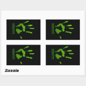 Sticker Rectangulaire Impression manuelle radioactive (Feuille)