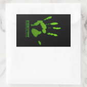 Sticker Rectangulaire Impression manuelle radioactive (Sac)