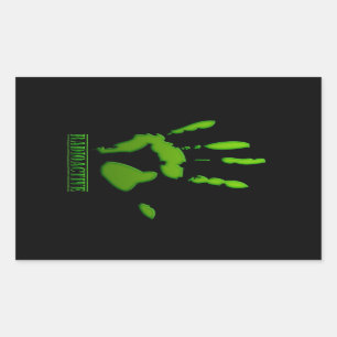 Sticker Rectangulaire Impression manuelle radioactive