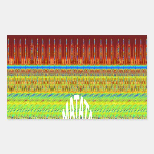 Sticker Rectangulaire Impression Motif géométrique coloré (Devant)