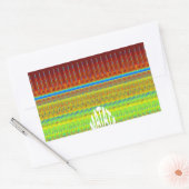 Sticker Rectangulaire Impression Motif géométrique coloré (Enveloppe)