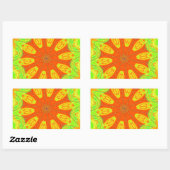 Sticker Rectangulaire Impression Motif Samba (Feuille)