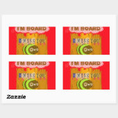Sticker Rectangulaire Impression Quirky Bee Art (Feuille)