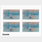 Sticker Rectangulaire Impression Soleil Levant Claude Monet  (Feuille)
