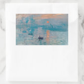 Sticker Rectangulaire Impression Soleil Levant Claude Monet  (Sac)