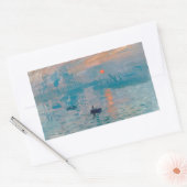 Sticker Rectangulaire Impression Soleil Levant Claude Monet  (Enveloppe)