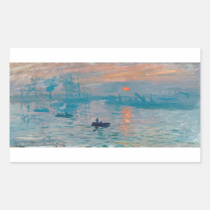 Sticker Rectangulaire Impression Sunrise Claude Monet