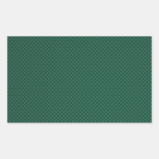 Sticker Rectangulaire Impression turquoise vert en fibre de carbone (Devant)