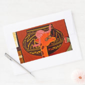 Sticker Rectangulaire Imprimer Casquette Giraffe (Enveloppe)