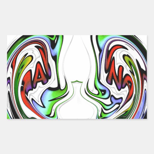 Sticker Rectangulaire Imprimer Hakuna Matata Whirl Art Extraordinaire (Devant)