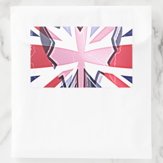 Sticker Rectangulaire Imprimer "I Love UK" (Sac)