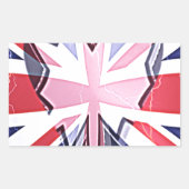 Sticker Rectangulaire Imprimer "I Love UK" (Devant)