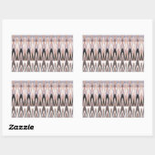 Sticker Rectangulaire Imprimer l'art Motif Abstrait Extraordinaire (Feuille)