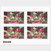 Sticker Rectangulaire Imprimer Saint-Valentin (Feuille)
