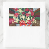 Sticker Rectangulaire Imprimer Saint-Valentin (Sac)