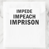 Sticker Rectangulaire Imputer, Imputer, Emprisonner (Sac)