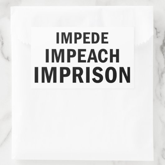 Sticker Rectangulaire Imputer, Imputer, Emprisonner (Sac)