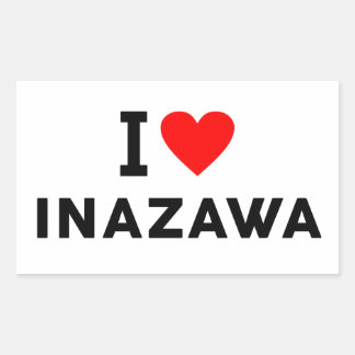 Sticker Rectangulaire Inazawa Japon aime la ville cœur comme voyage
