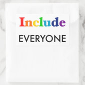 Sticker Rectangulaire Inclure tout le monde - Sensibilisation à la diver (Sac)