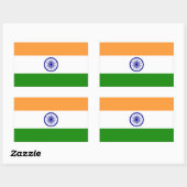 Sticker Rectangulaire Inde EN (Feuille)