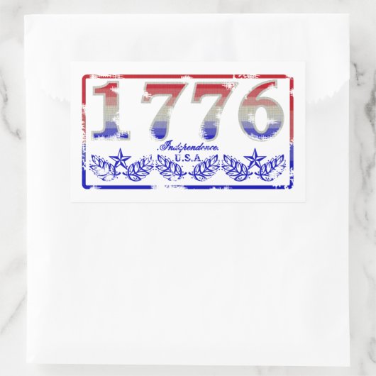 Sticker Rectangulaire Indépendance 1776 (Sac)