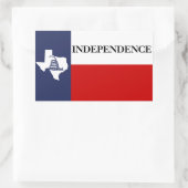 Sticker Rectangulaire Indépendance du Texas - Drapeau étoilé solitaire G (Sac)