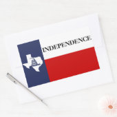 Sticker Rectangulaire Indépendance du Texas - Drapeau étoilé solitaire G (Enveloppe)