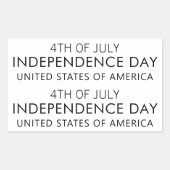 Sticker Rectangulaire INDEPENDENCE DAY Stylish Font (Devant)