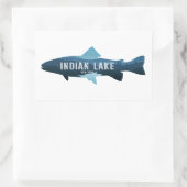 Sticker Rectangulaire Indian Lake New York Fish (Sac)