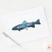 Sticker Rectangulaire Indian Lake New York Fish (Enveloppe)