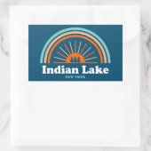 Sticker Rectangulaire Indian Lake New York Rainbow (Sac)
