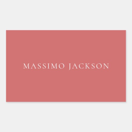 Sticker Rectangulaire Indian Red Minimalist Plain Modern Aesthetic Look (Devant)