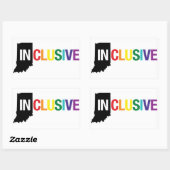 Sticker Rectangulaire Indiana inclusive | Sticker, Arc-en-ciel (Feuille)