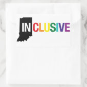 Sticker Rectangulaire Indiana inclusive | Sticker, Arc-en-ciel (Sac)