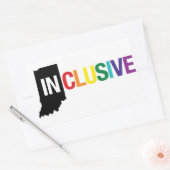 Sticker Rectangulaire Indiana inclusive | Sticker, Arc-en-ciel (Enveloppe)