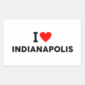 Sticker Rectangulaire Indianapolis États-Unis amérique USA amour ville n