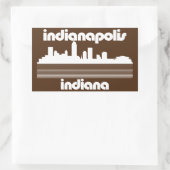 Sticker Rectangulaire Indianapolis Indiana (Sac)