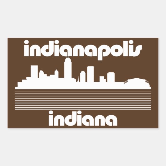 Sticker Rectangulaire Indianapolis Indiana (Devant)
