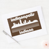 Sticker Rectangulaire Indianapolis Indiana (Enveloppe)