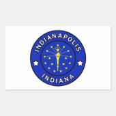 Sticker Rectangulaire Indianapolis Indiana (Devant)