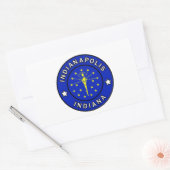 Sticker Rectangulaire Indianapolis Indiana (Enveloppe)