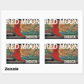 STICKER RECTANGULAIRE INDICA LUNE ROUGE (Feuille)