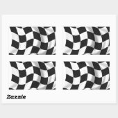 Sticker Rectangulaire Indicateur À damiers - Indicateur de course (Feuille)