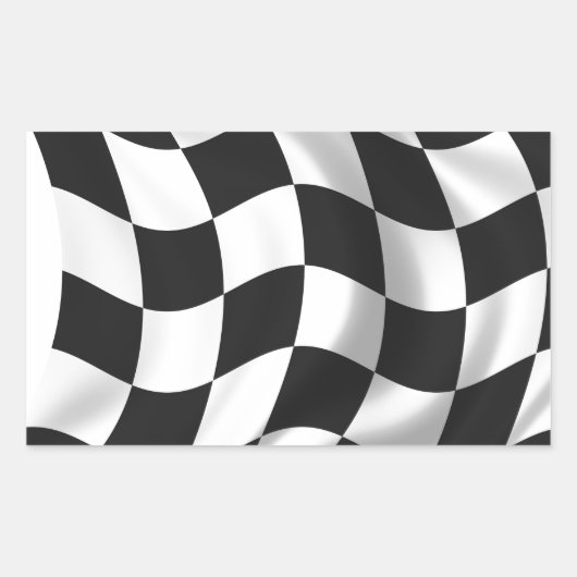 Sticker Rectangulaire Indicateur À damiers - Indicateur de course (Devant)