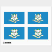 Sticker Rectangulaire Indicateur Connecticut (Feuille)