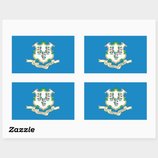Sticker Rectangulaire Indicateur Connecticut (Feuille)
