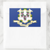 Sticker Rectangulaire Indicateur Connecticut State (Sac)